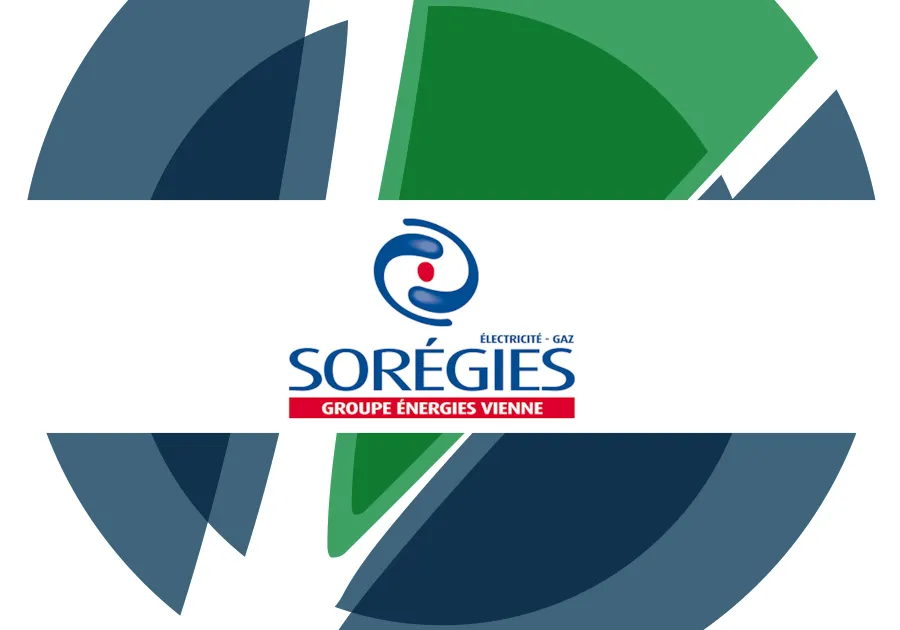 Logo de Sorégies, électricité et gaz, Groupe Énergies Vienne