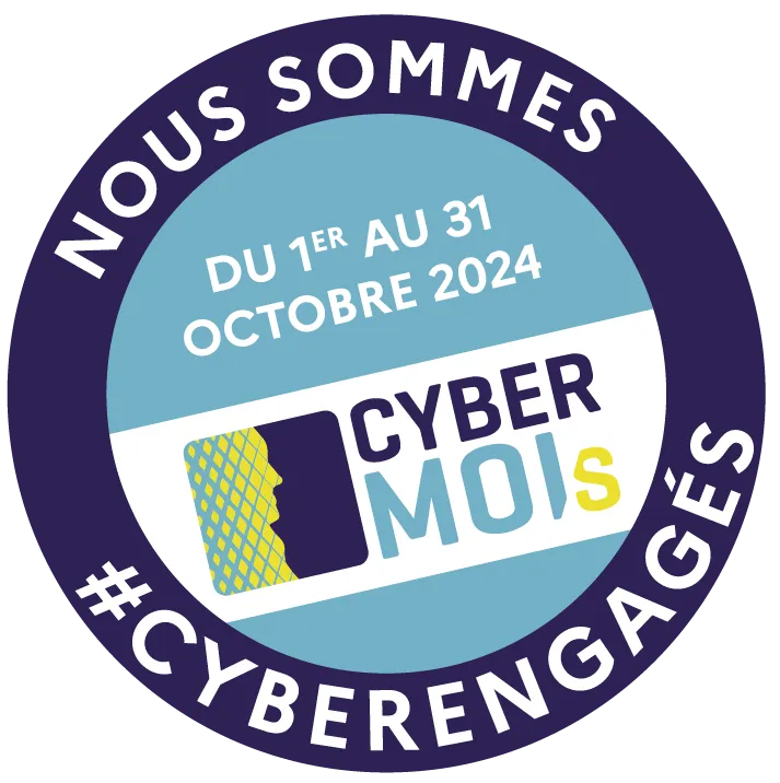Badge « Nous sommes #CyberEngagés », Cybermois du 1er au 31 octobre 2024